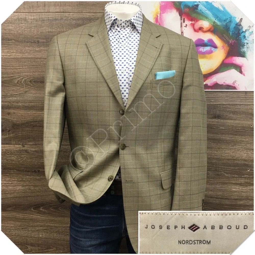 JOSEPH ABBOUD Mens Wool Silk Blazer Sport Coat‎ Casual Jacket 42L Classic Suit